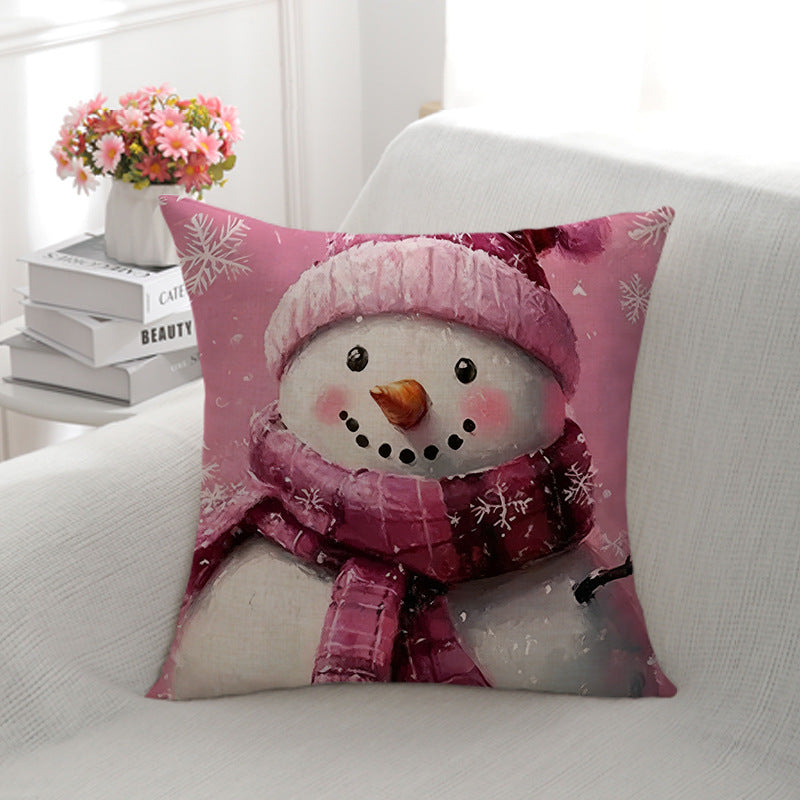 Artistic Deer Illustration Throw Pillow
