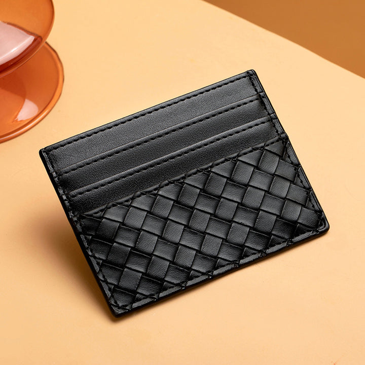 Woven Leather Card Holder Stornfield