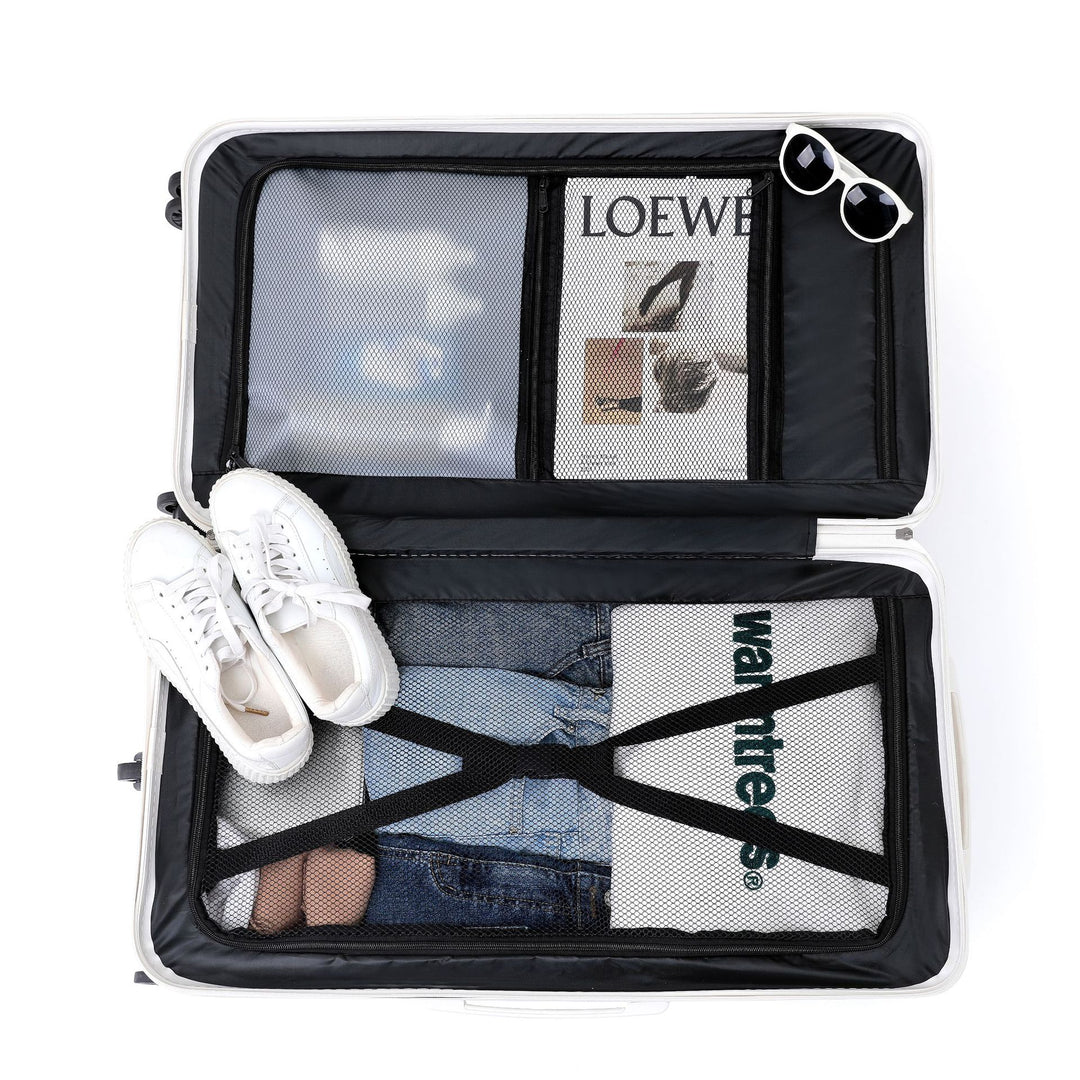 Unisex Multi-Functional Hard Shell Luggage with Beverage Holder Stornfield