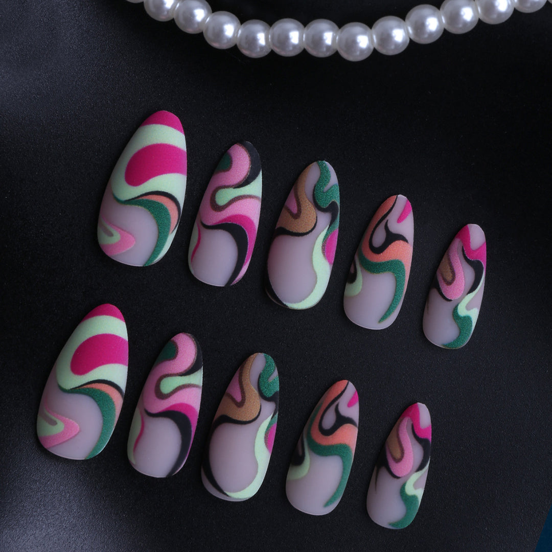 Artificial Nails in Modern Abstract Design Stornfield