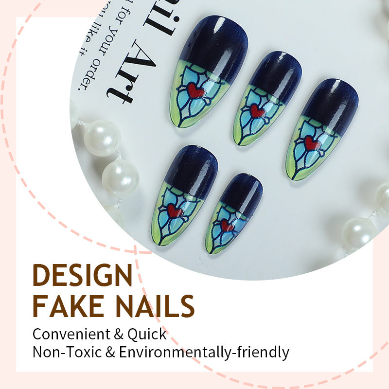 Creative Nail Art Set with Floral Stained Glass Design Stornfield