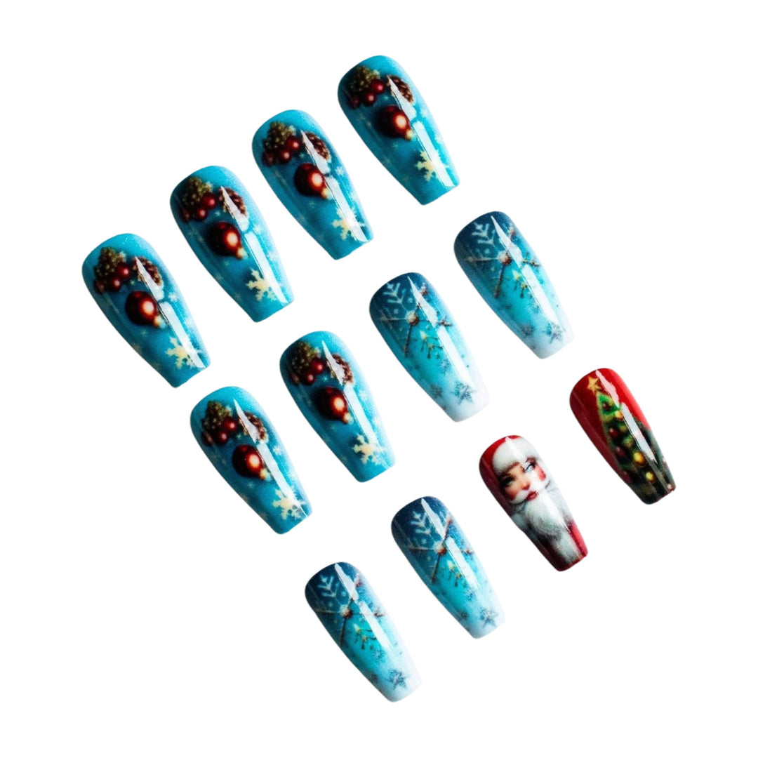 Festive Winter-Themed Nail Art Set