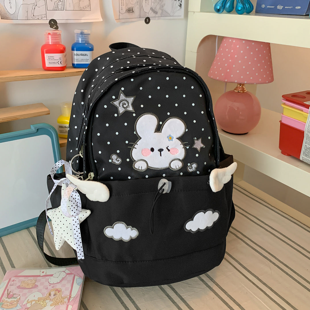 Fun Graphic Bunny-Themed Backpack