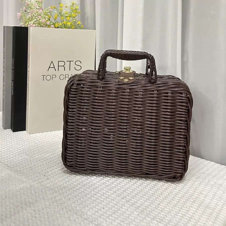 Ladies stylish and practical rattan cosmetic box Stornfield