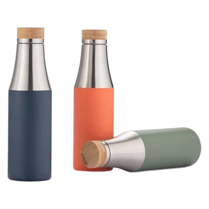 Women double-walled stainless steel drinking bottle with bamboo lid Stornfield