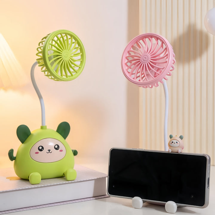 Ladies desk lamp with integrated mini fan Stornfield