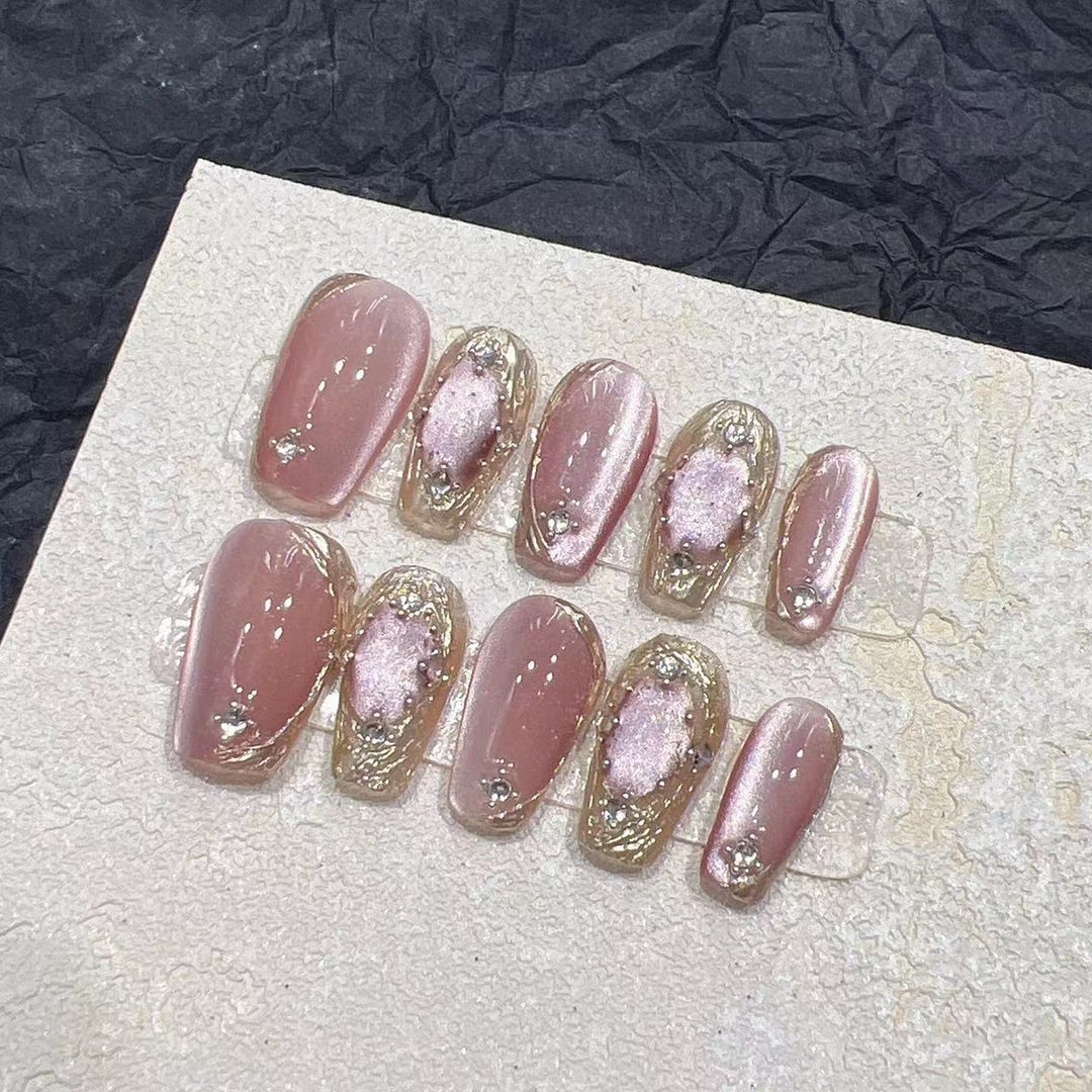 Chic Press-On Nail Art Set Stornfield
