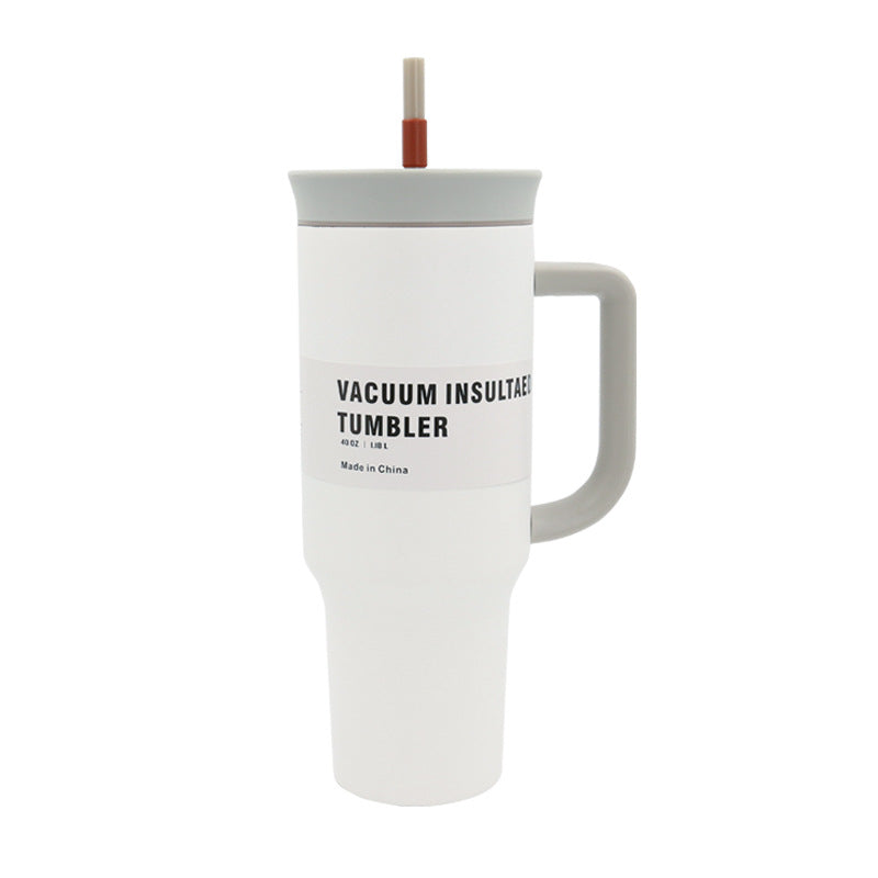 Women's Vacuum-Insulated Drinking Cup with Handle and Straw Stornfield