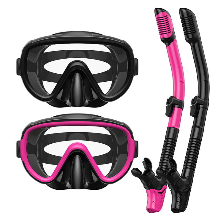 Premium dive mask with anti-fog function and flexible breathing tube Stornfield
