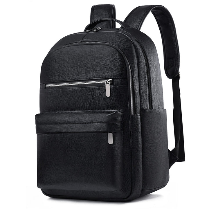 Sleek Textured Leather Backpack Stornfield