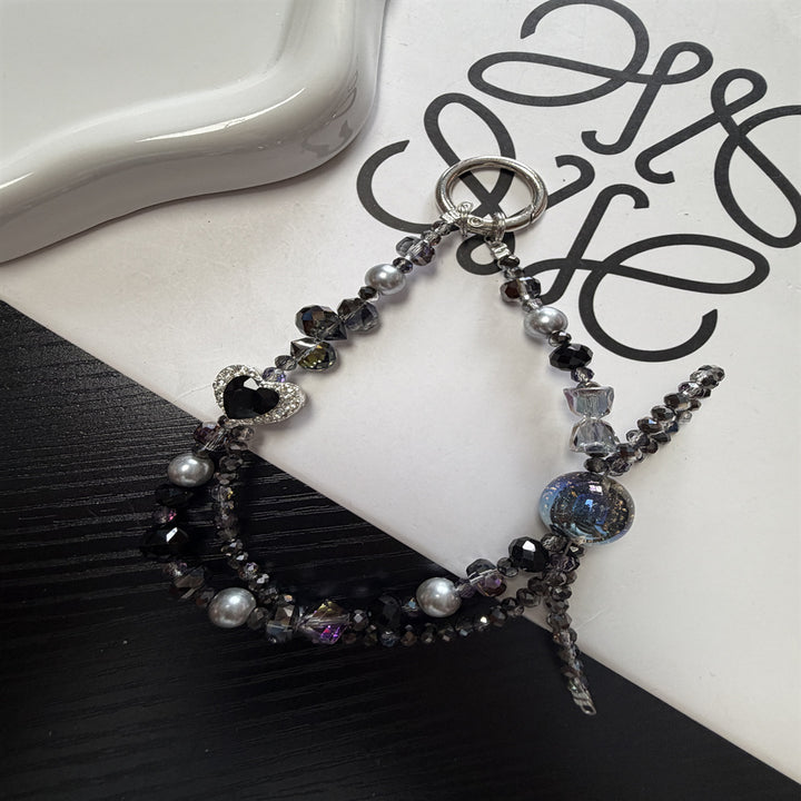 Beaded Heart Charm Keychain Stornfield