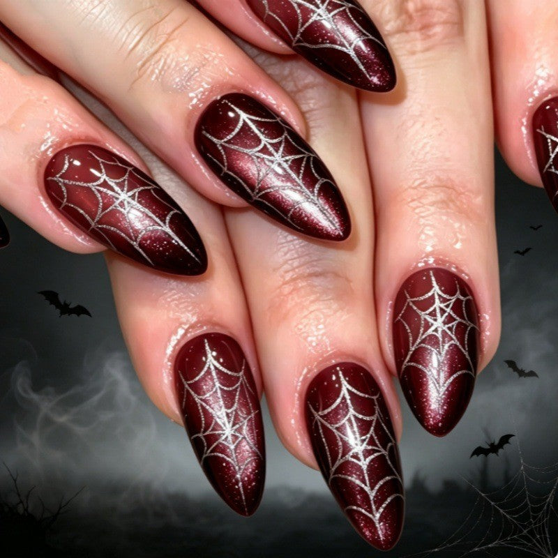 Gothic Spider Web Press-On Nails Stornfield