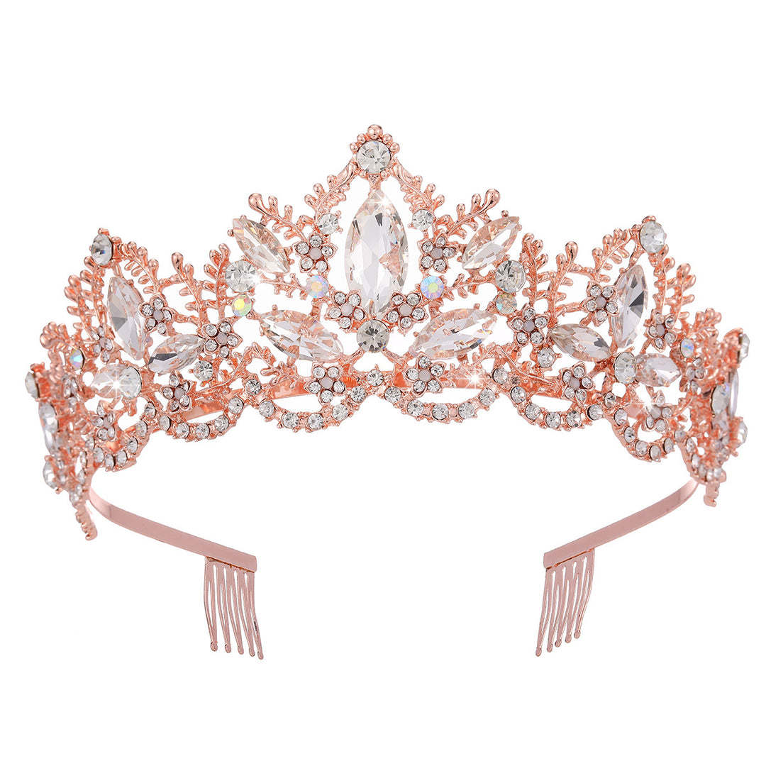 Ladies Glamorous Tiara with Sparkling Crystal Decorations Stornfield