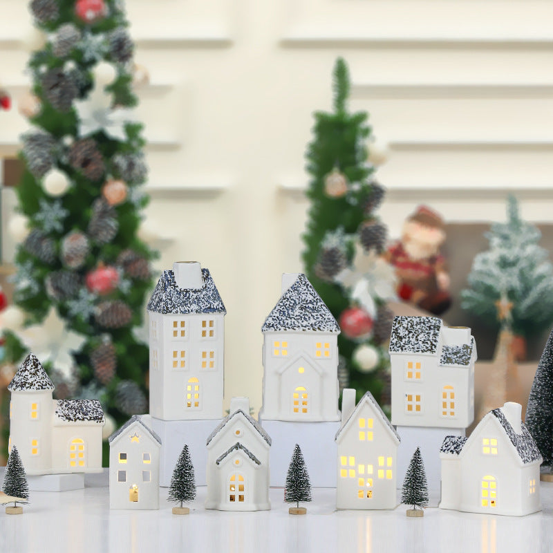 Decorative Ceramic House Lantern Stornfeild 1790310186