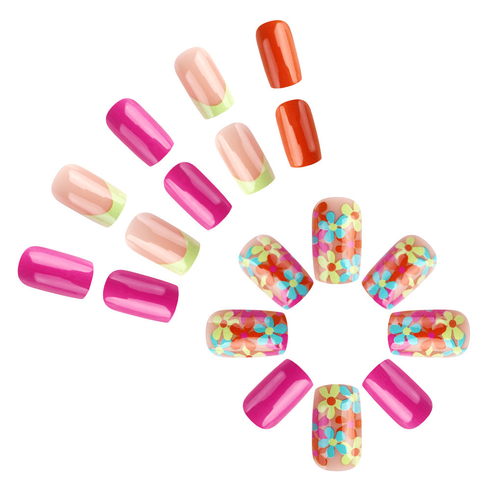 Fun Floral Press-On Nail Art Stornfield