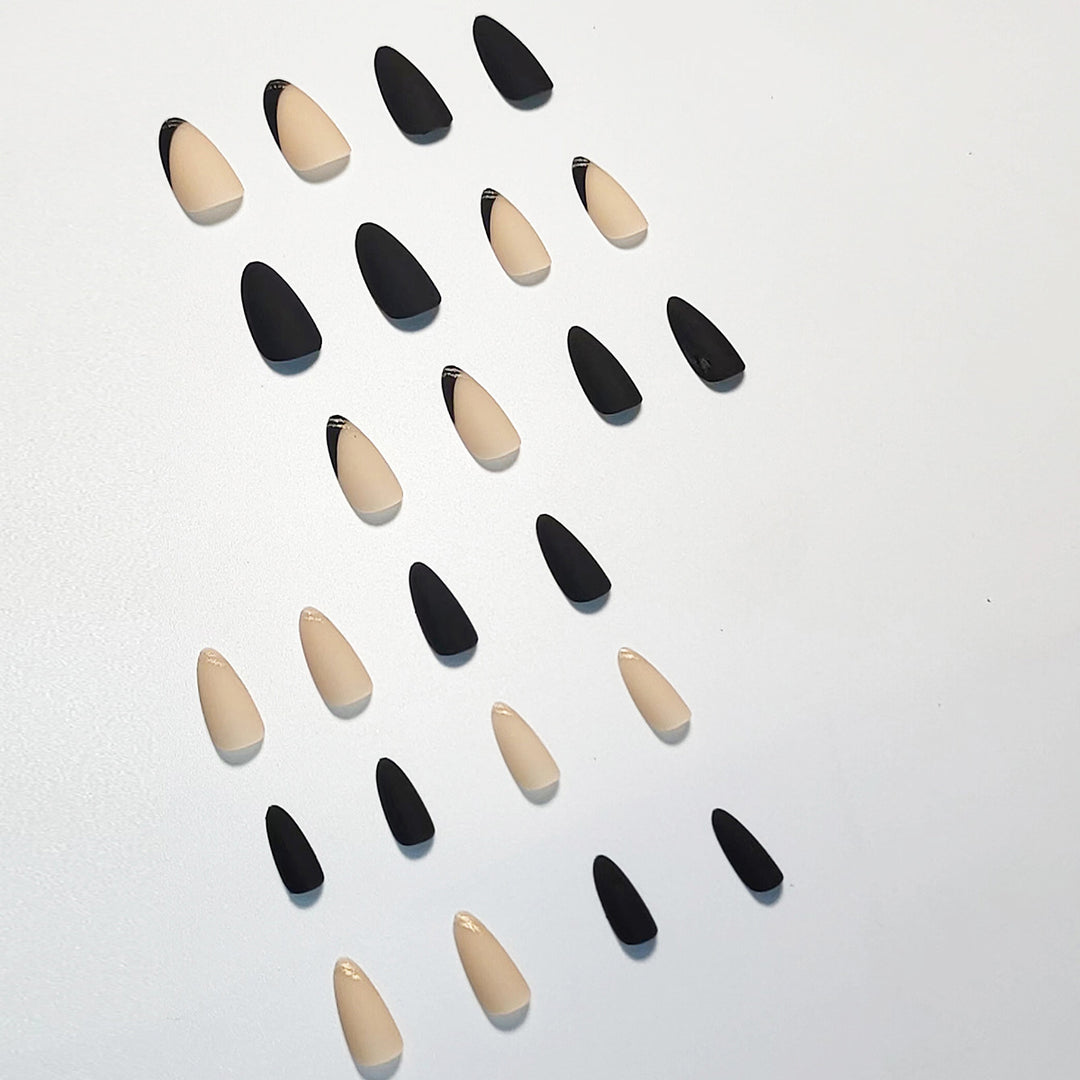 Elegant Stiletto Nail Extensions with Gold Accents