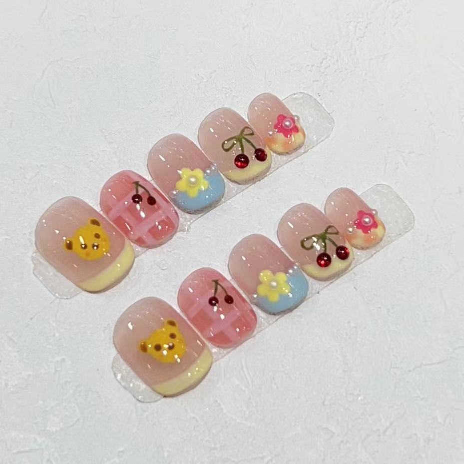Whimsical Character Design Press-On Nail Set Stornfield