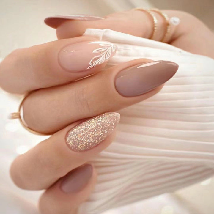 Elegant Glitter and Matte Nail Art Set