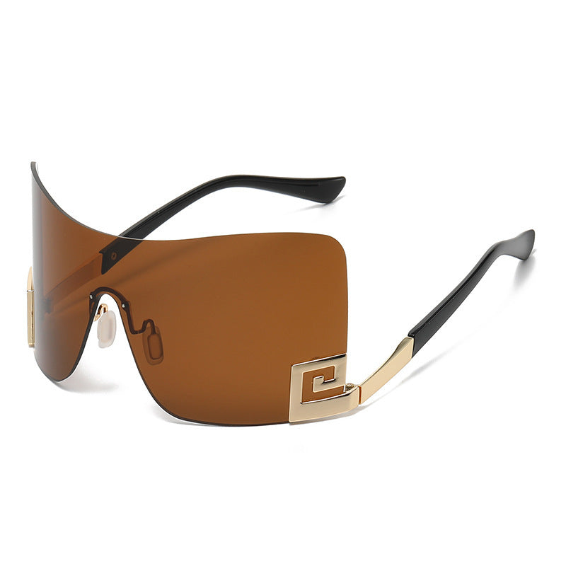 Women's Oversized Shield Sunglasses with Extravagant Design Stornfield