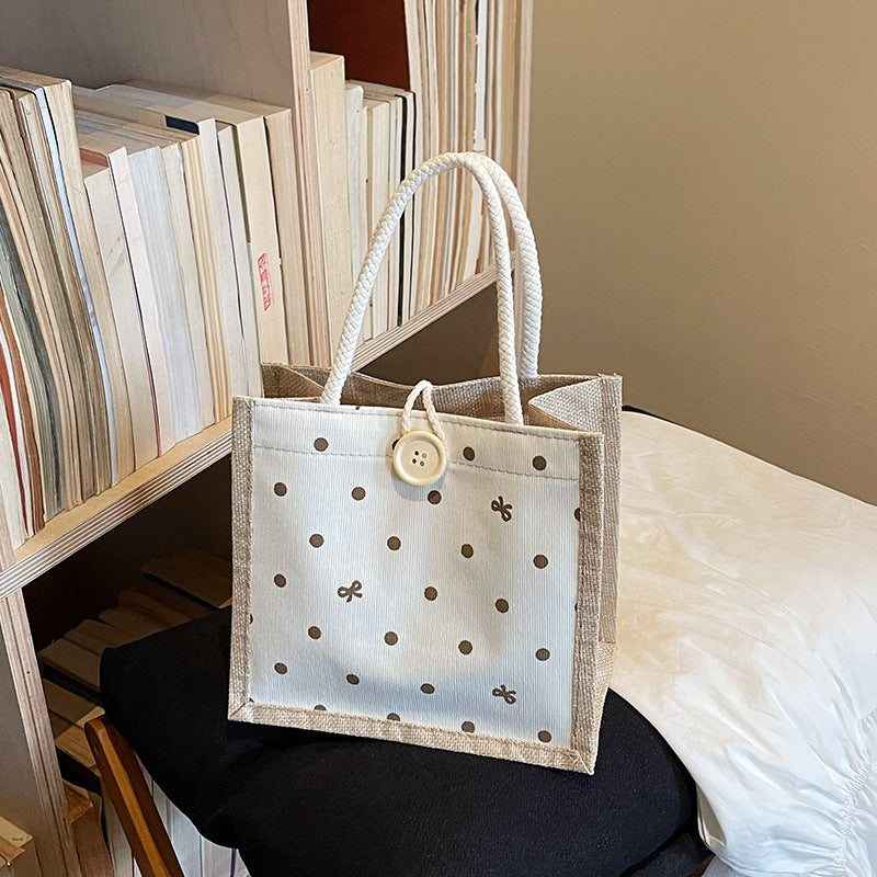 Charming Polka Dot Tote Bag