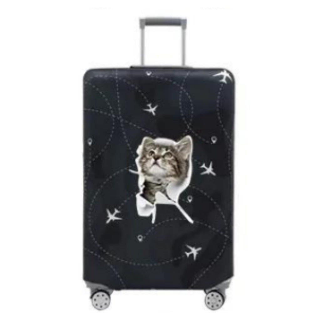 Women's hard shell suitcase with playful cat motif Stornfield