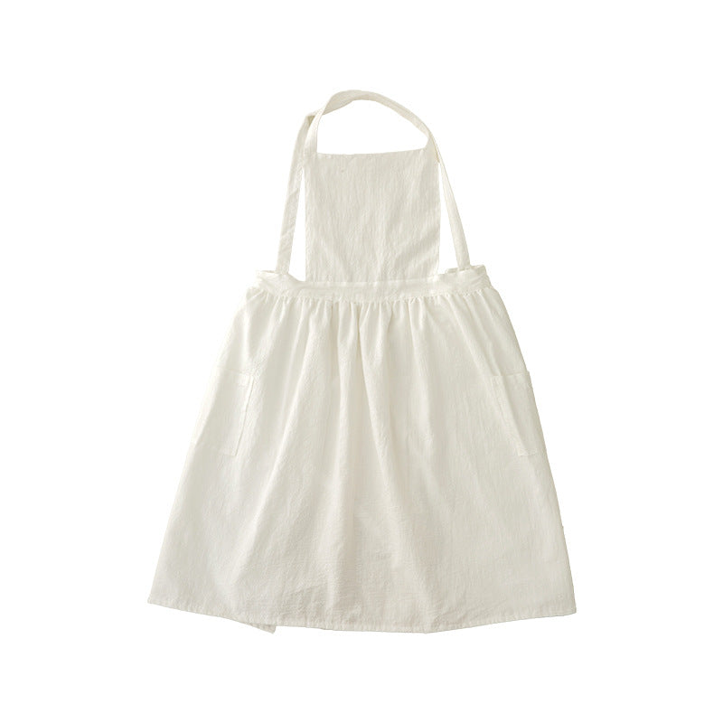 Casual apron dress with adjustable straps, gathered waist and side pockets Stornfield