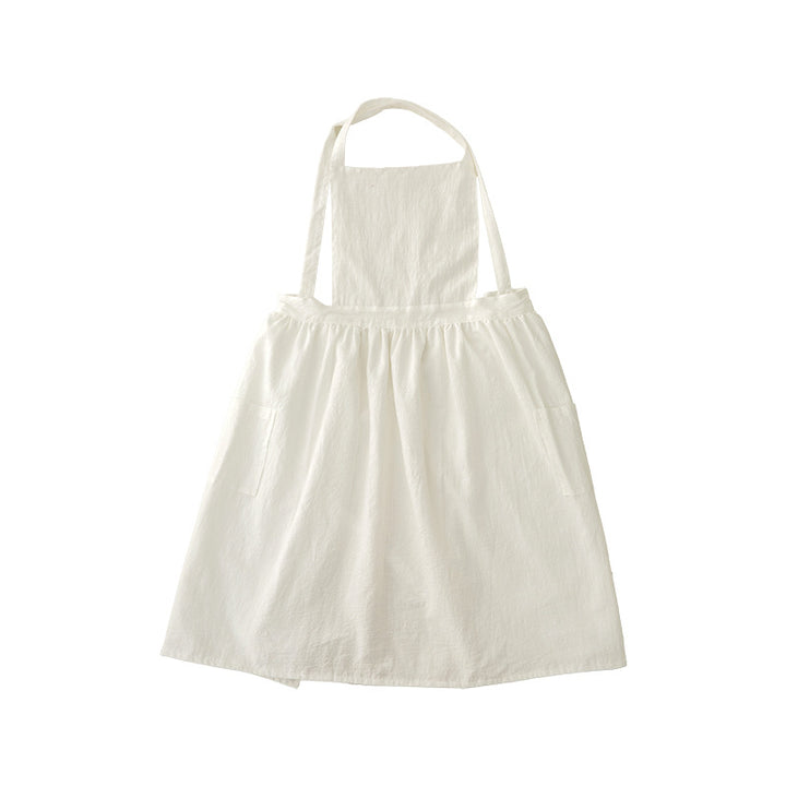 Casual apron dress with adjustable straps, gathered waist and side pockets Stornfield