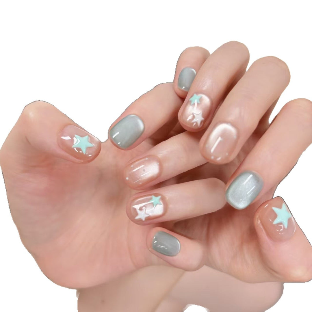 Artistic Starry Nail Art Design