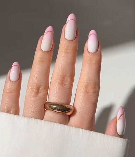 Acrylic nail set with elegant decorations Stornfield