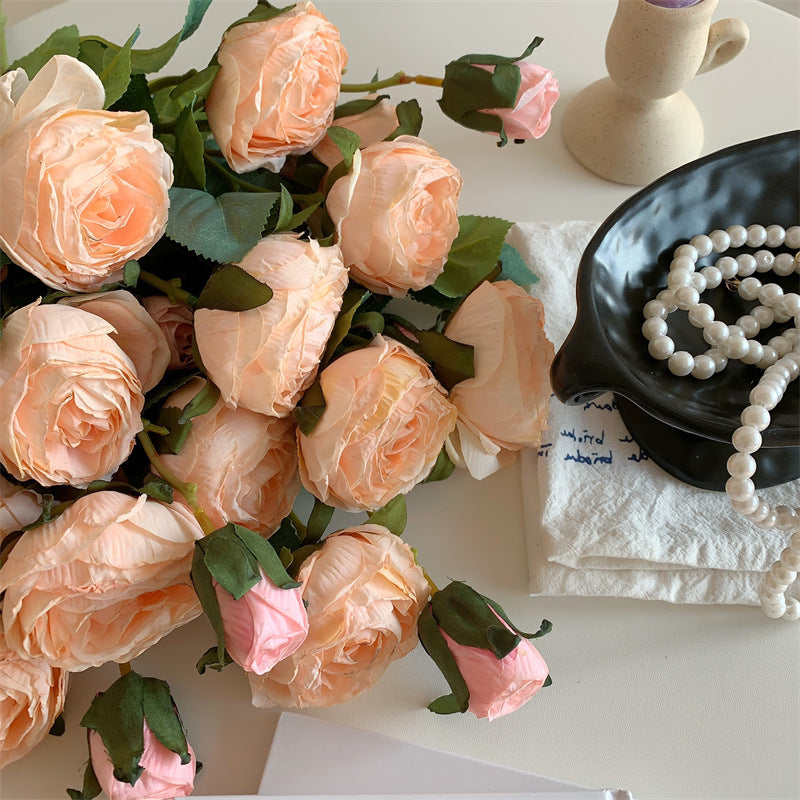 Faux Floral Rose Stem