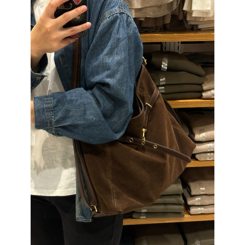 Luxurious Suede Handheld Tote Stornfield