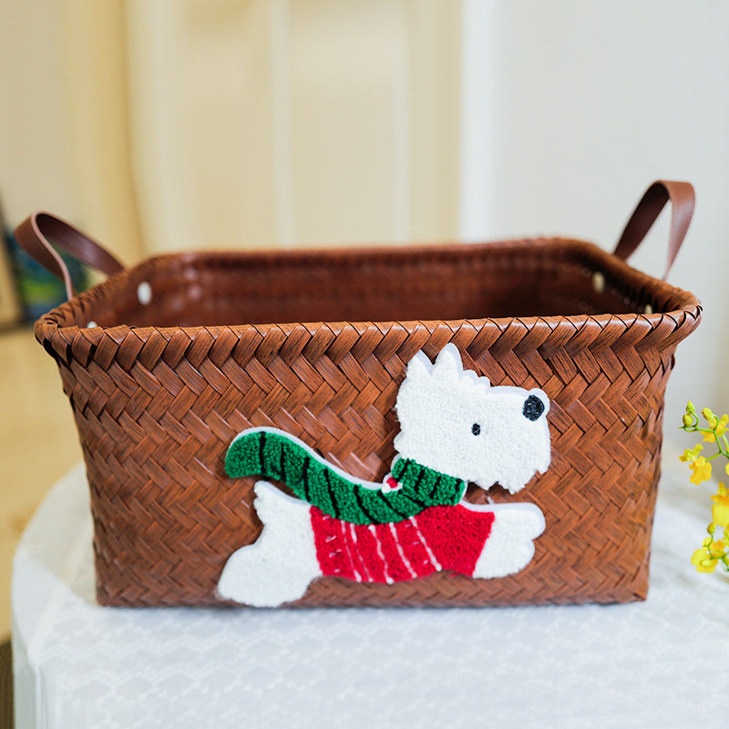 Playful storage basket with animal pattern Stornfield