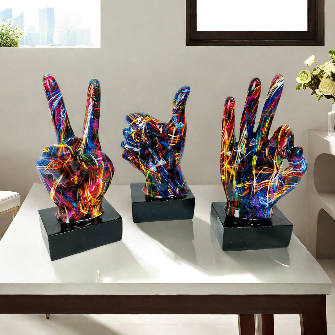 Stylish hand sculptures with colorful design Stornfield