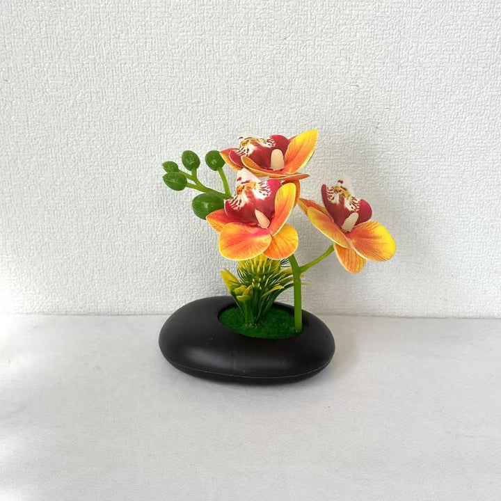 Decorative Faux Orchid Blossom Arrangement