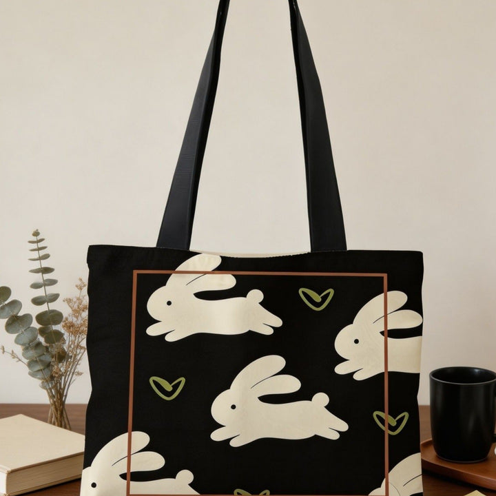 Floral Patterned Canvas Tote Bag