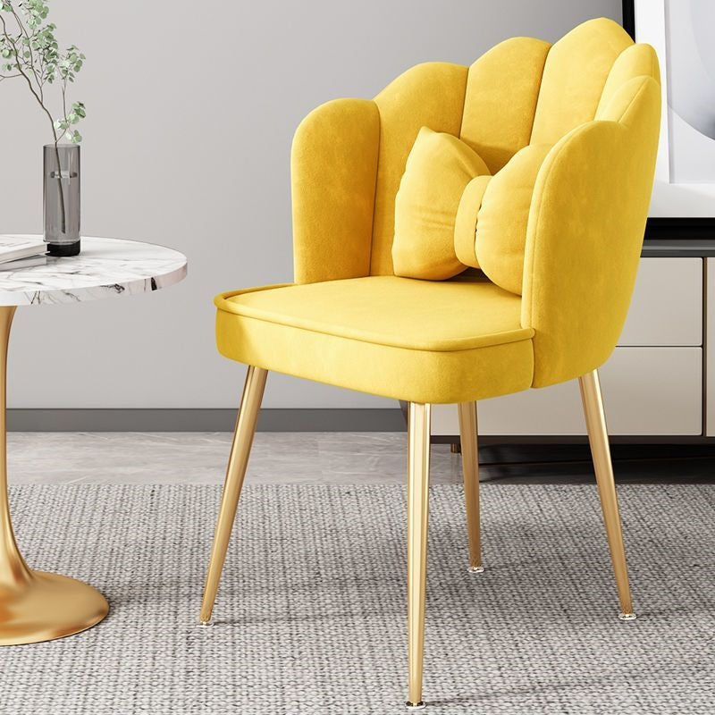 Modern Accent Chair with Gold Legs Stornfield