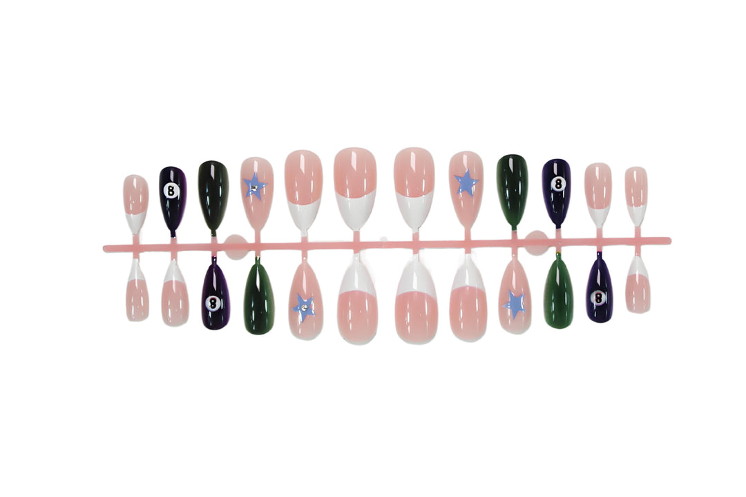 Artificial nail set with creative designs and elegant accents Stornfield