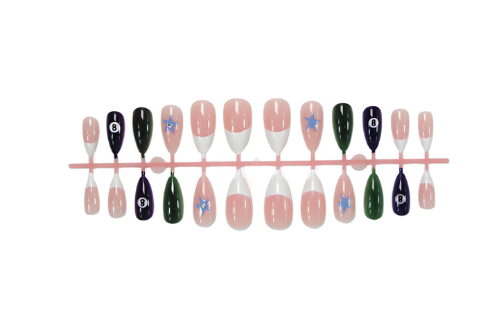 Artificial nail set with creative designs and elegant accents Stornfield