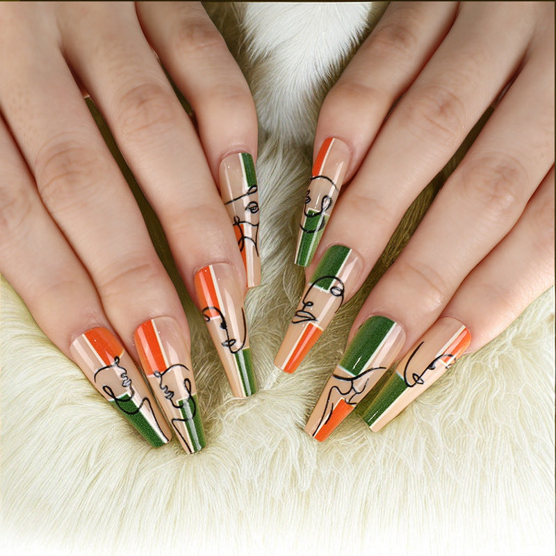 Creative line design artificial nails Stornfield