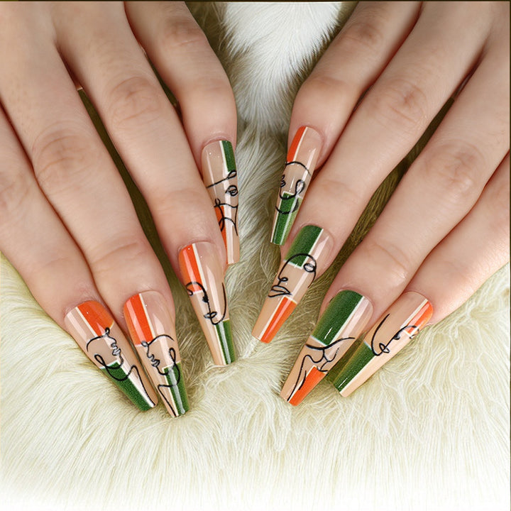Creative line design artificial nails Stornfield