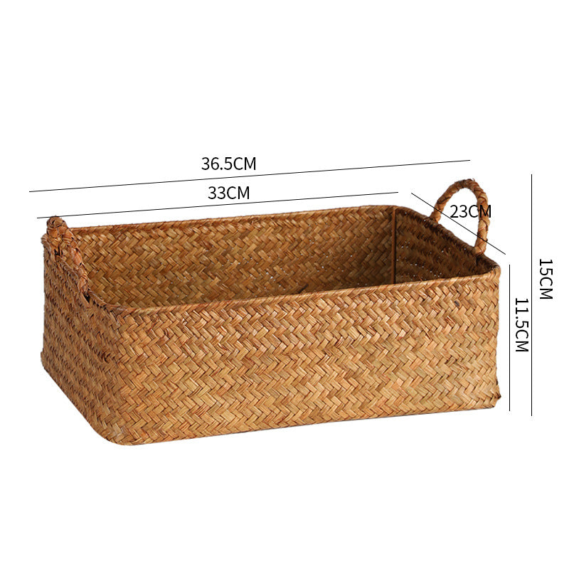 Handcrafted Natural Woven Storage Tray Stornfield
