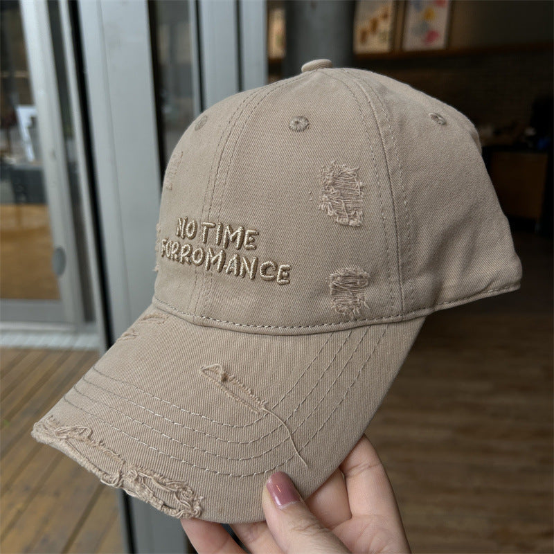 Women's Distressed Cotton Baseball Cap Stornfield