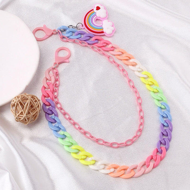 Keychain made of colorful plastic chains with Stornfield pendant