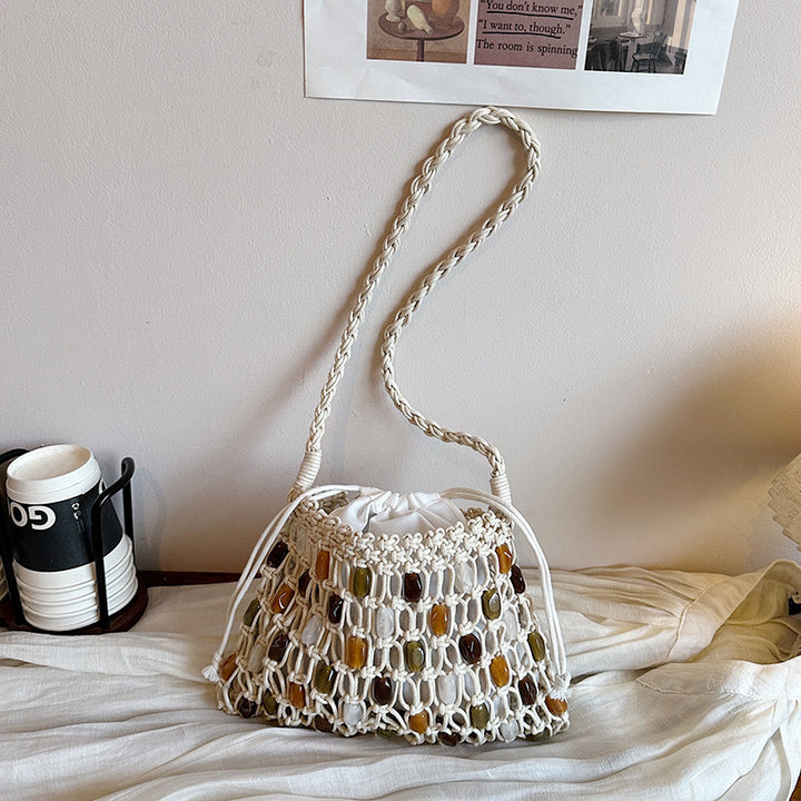 Artistic Woven Beach Tote Bag