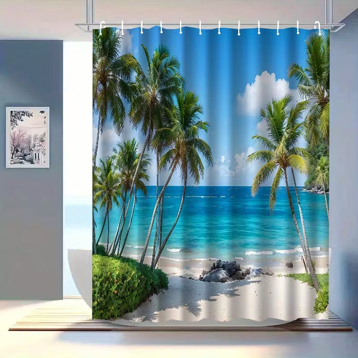 Coastal Scene Shower Curtain Stornfield