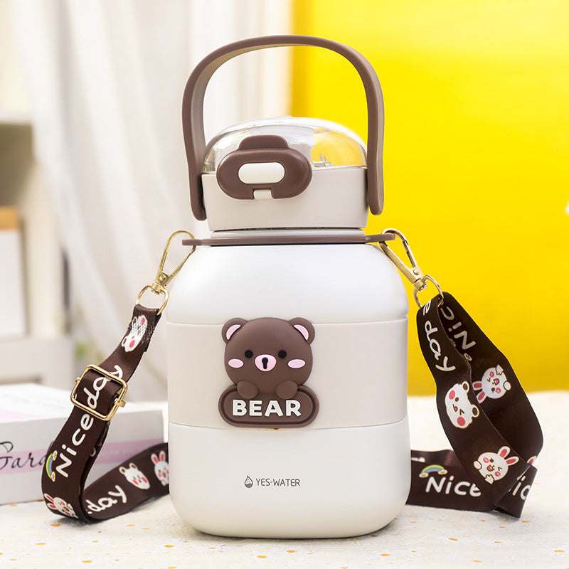 Women Insulated Drinking Bottle with Cute Bear Motif Stornfield