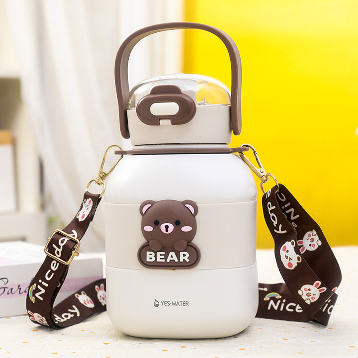 Women Insulated Drinking Bottle with Cute Bear Motif Stornfield