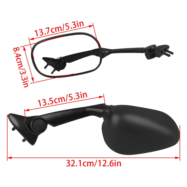 Motorcycle rearview mirror with adjustable arm and modern design Stornfield