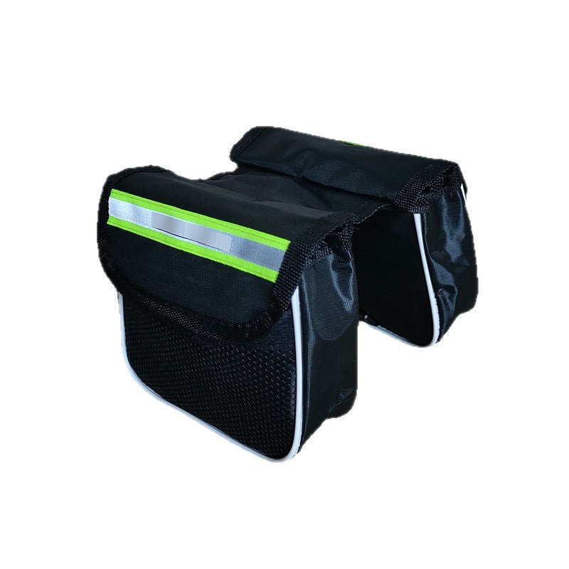 double bicycle saddle pannier bag with reflective strip water-resistant Oxford fabric Stornfield