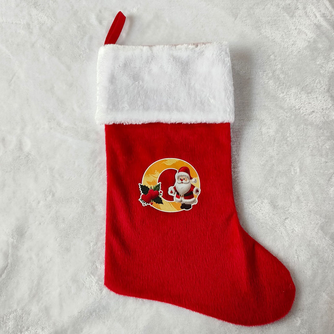 Festive Christmas stocking with customizable design